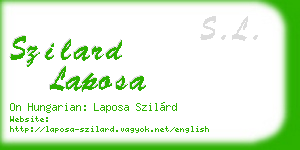 szilard laposa business card